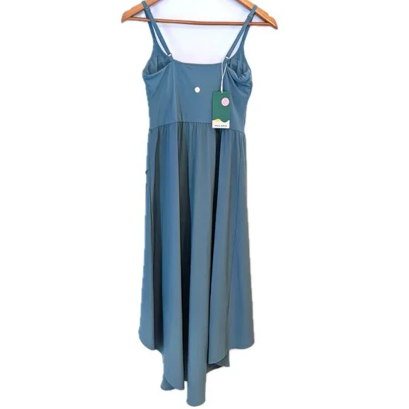 NWT Halara | Stone Blue Breezeful High Low Quick Dry Casual Midi Dress | Small - Picture 6 of 10